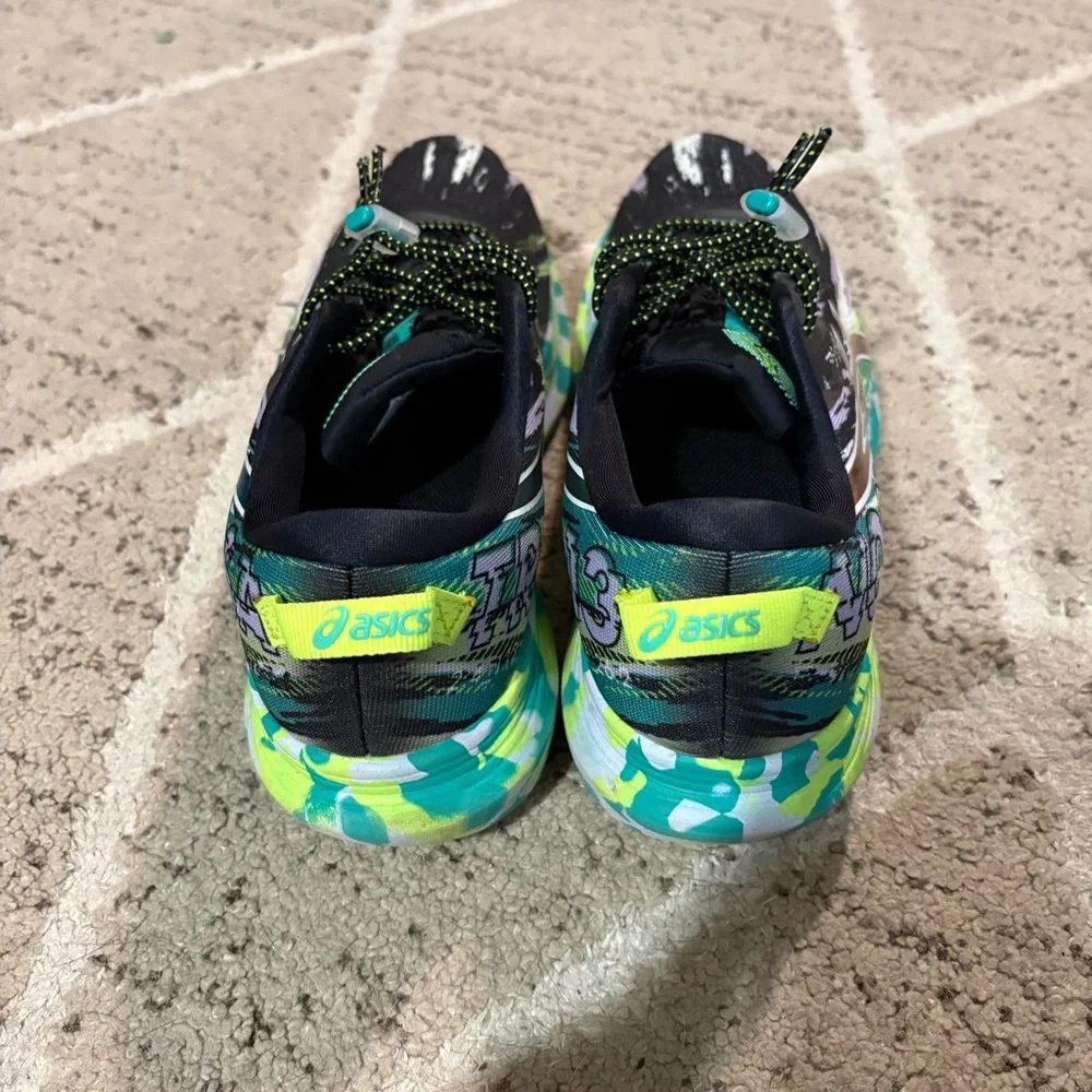 ASICS Womens Noosa Tri 13 Black Green Multicolor Running Shoes Sneakers Size 10 - Picture 5 of 9